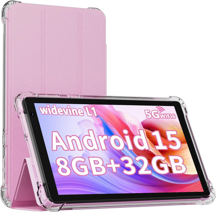 IWEGGO Tablet Android 15 con estuche, Tablet de 7 pulgadas 8GB RAM+...