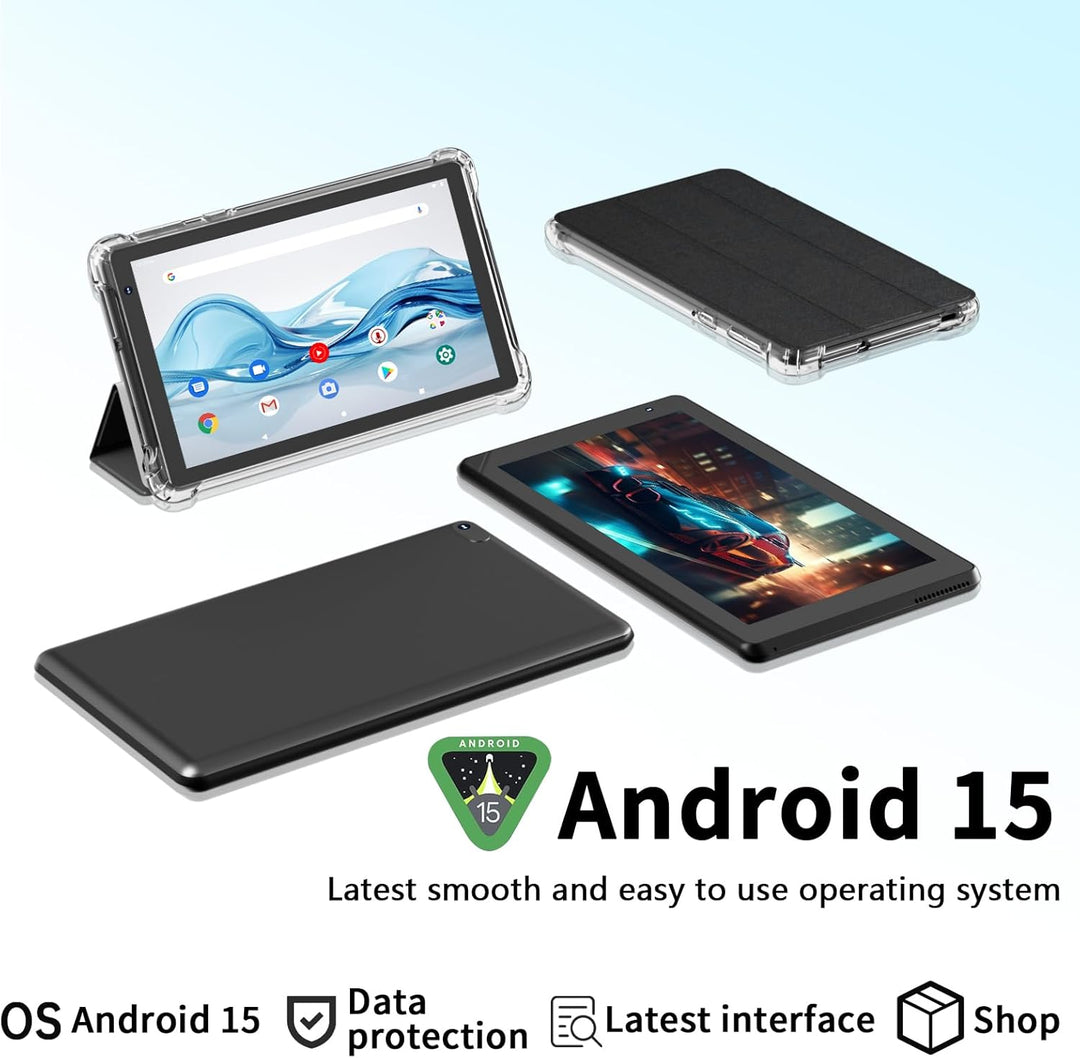 IWEGGO Tablet Android 15 con funda, 7 pulgadas 8 GB RAM+32 GB ROM\/...