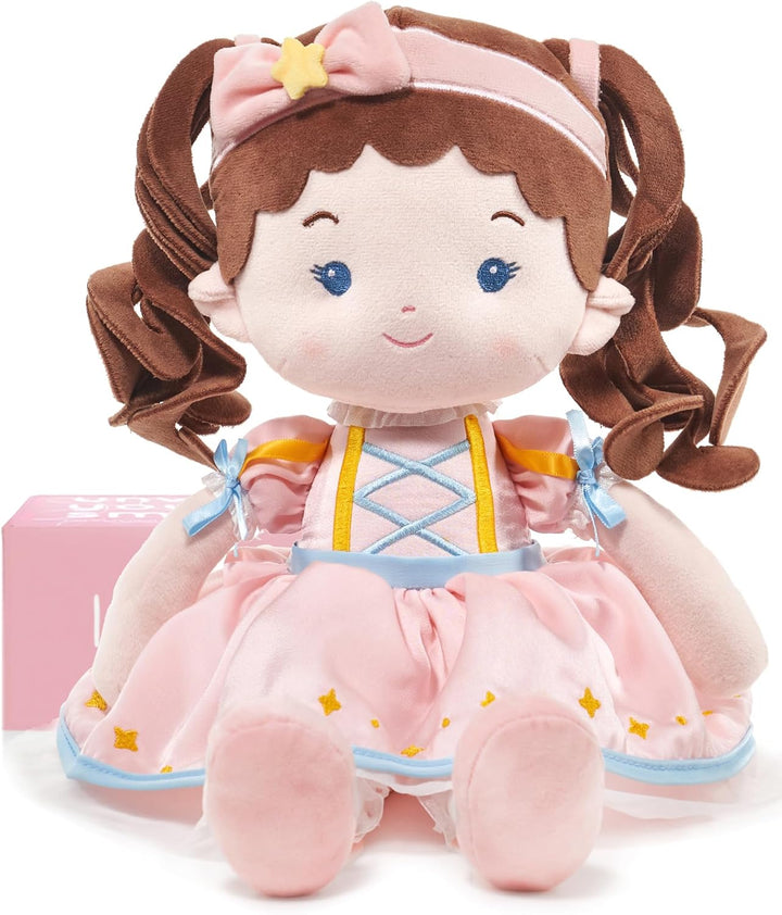 LeyaDoll Muñeca de bebé suave de felpa (40,6 cm), mi primera muñeca...