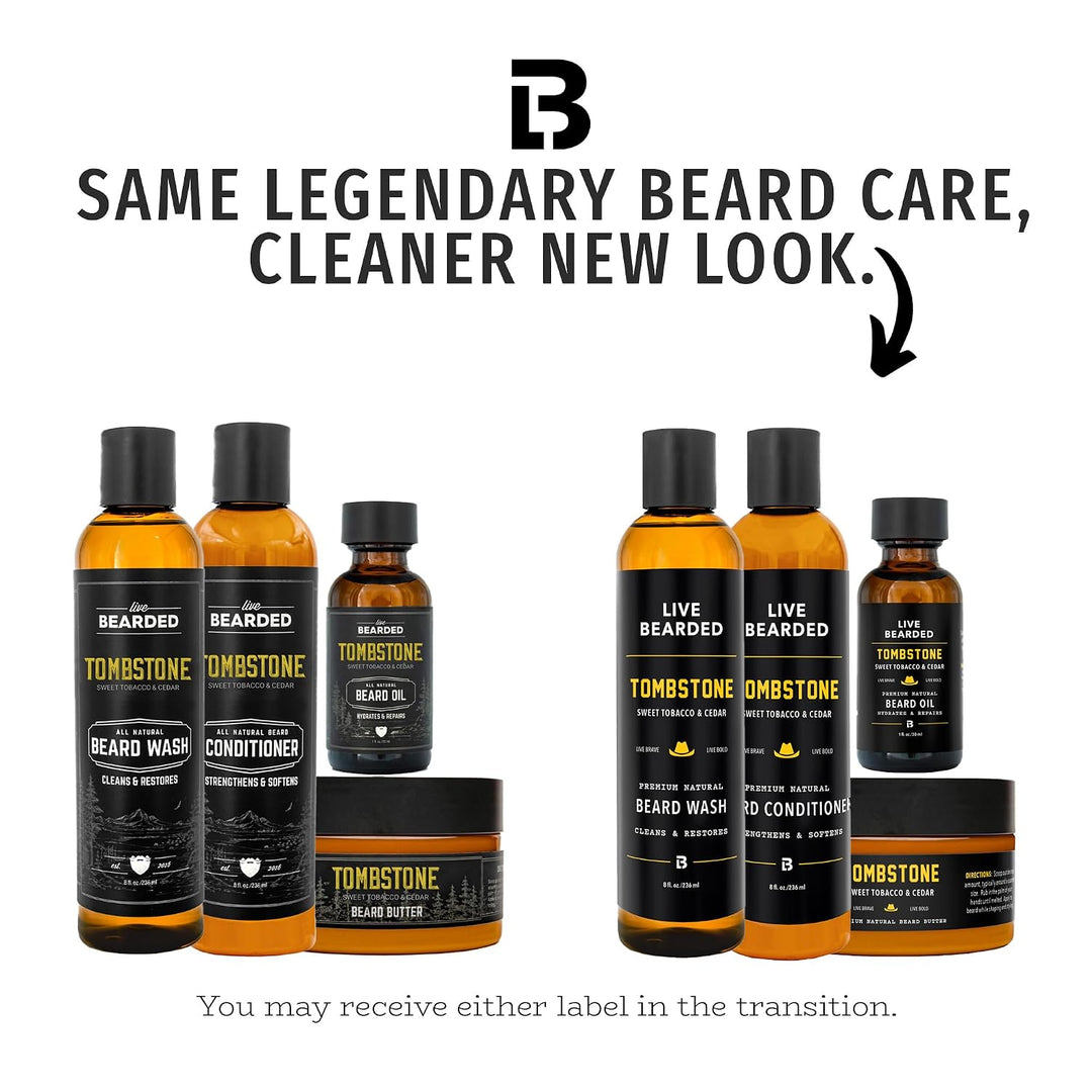 Live Bearded Kit completo de aseo para barba, fabricado en los Esta...