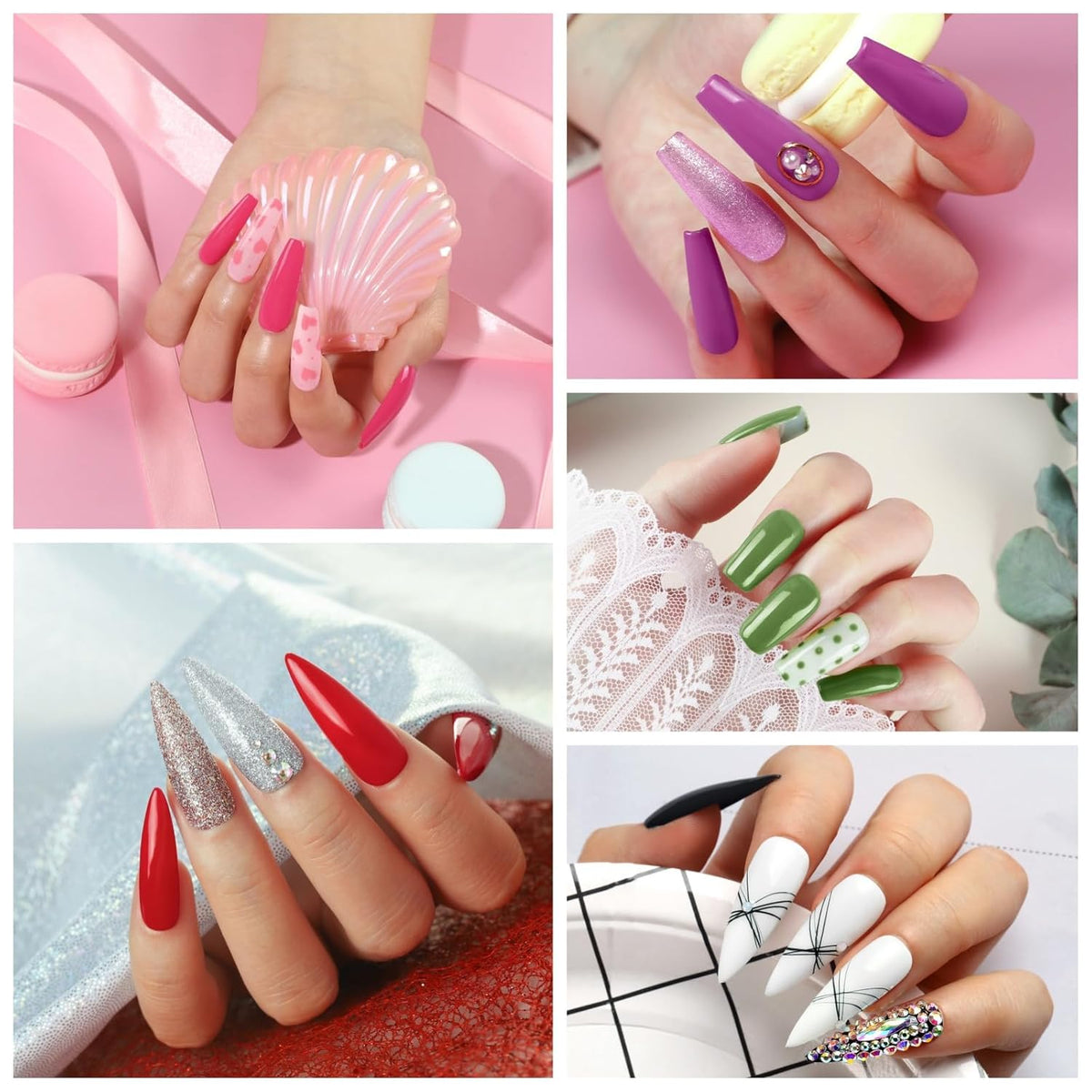 Kit de 53 piezas de esmalte de uñas de gel con luz UV y kit de inic...