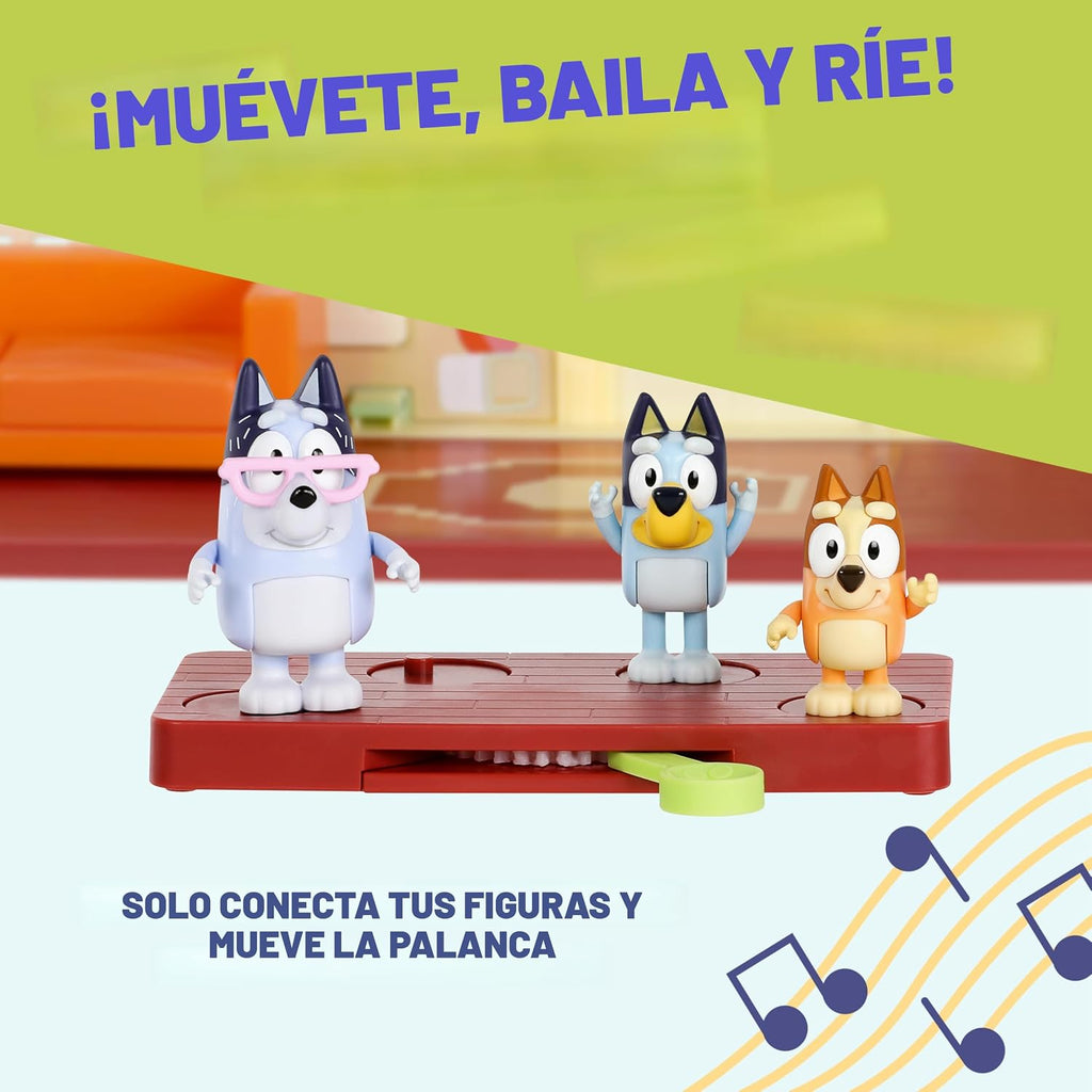 Bluey XL House Playset, luces interactivas, sonidos y pista de baile