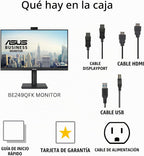 ASUS Monitor de videoconferencia 1080P de 24" (BE249QFK) - IPS,...