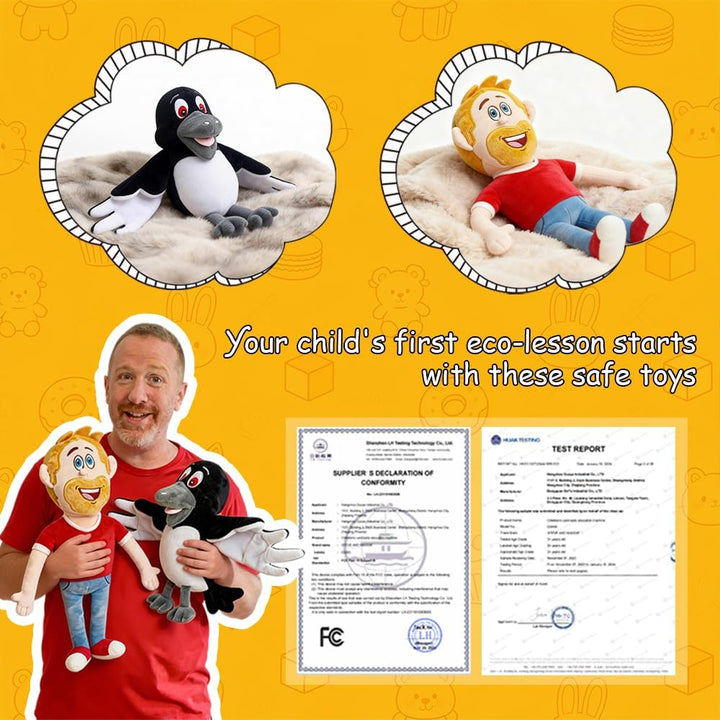 Juguetes de peluche de Steve y Maggie, para niños de 1 año en adela...