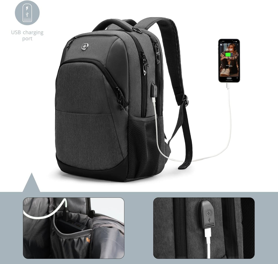 Mochila de viaje Swissdigital Design para laptop de 16 pulgadas, mo...