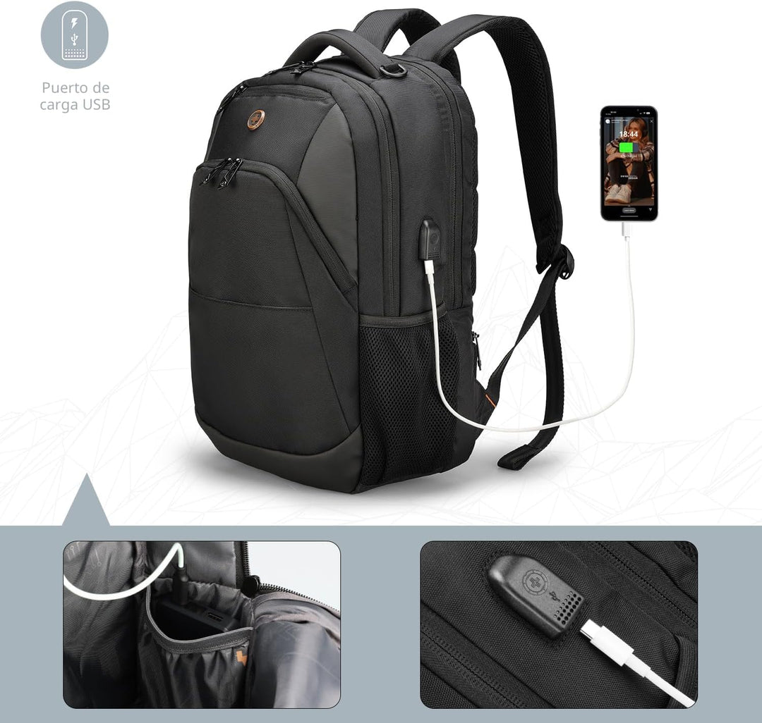 Swissdigital Design - Mochila de viaje para laptop, mochila para po...