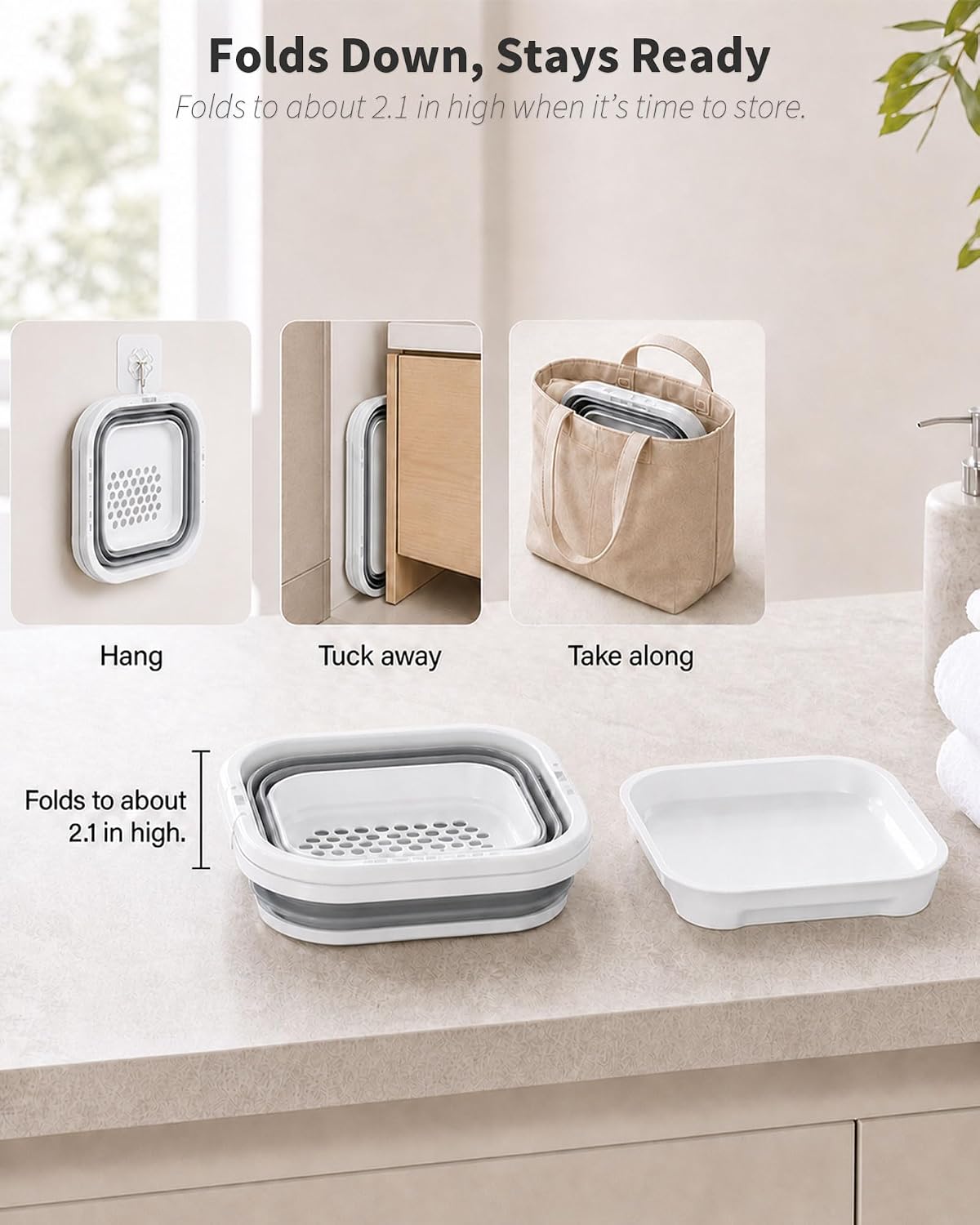 Organizador plegable de almacenamiento de juguetes de baño, base