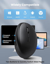 TECKNET Ratón Ergonómico, Ratón Vertical Inalámbrico Bluetooth, Bat...