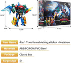 QUANTUM HEROES DINOSTER Robot 4 en 1 Mega Metatron 16.1in - Edades 5+