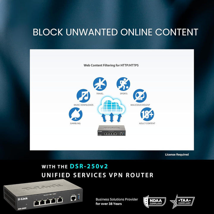 D-Link Router VPN Gigabit \u2014Perfecto para trabajos remotos e hí...