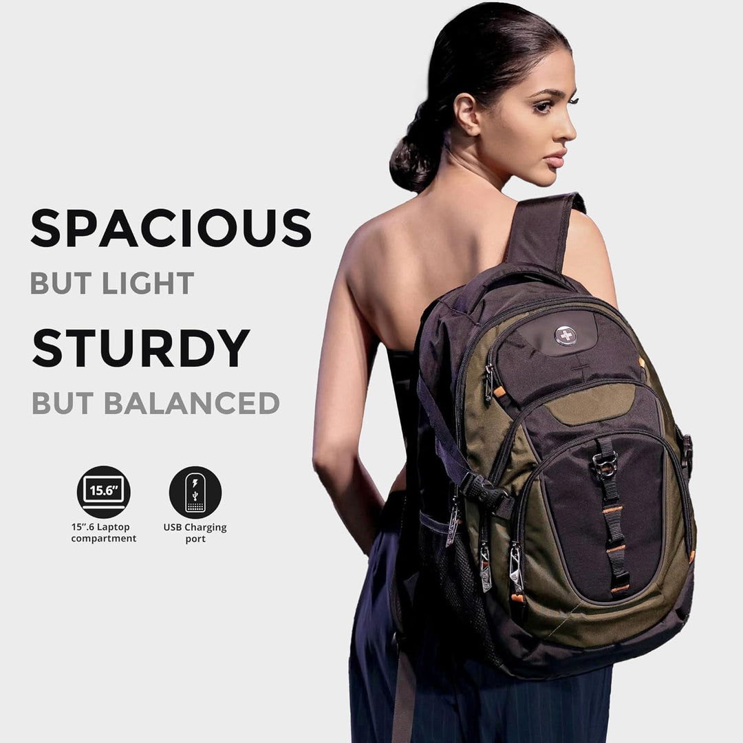 swissdigital Mochila para portátil de viaje de negocios, para hombr...