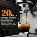 Máquina de café expreso de 20 barras con espumador de leche