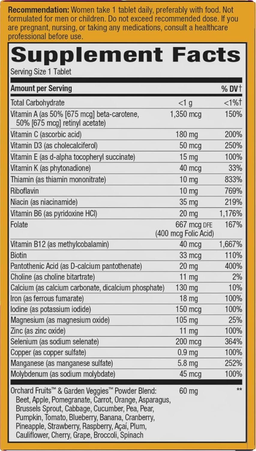 Nature's Way Alive! Multivitaminas diarias ultra para mujer, fó...