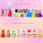 66 piezas de ropa y accesorios para muñecas con armario de muñecas para muñecas de 11.5 pulgadas, conjunto de vestir con 1 muñeca, vestidos de moda, conjuntos, tops y pantalones, zapatero, bolsas