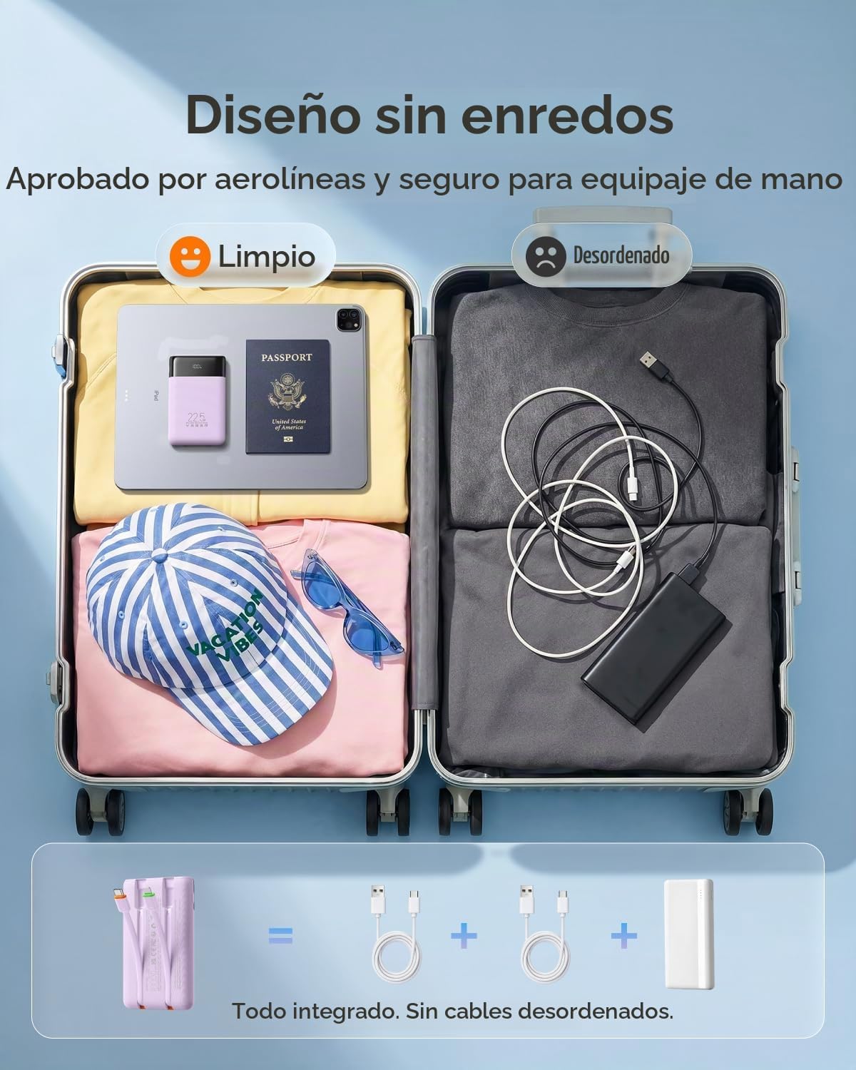 VEGER Cargador portátil de carga rápida de 22.5 W, banco de energía...