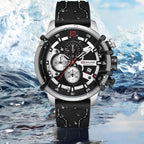 Relojes deportivos para hombre cronógrafo militar con correa de silicona