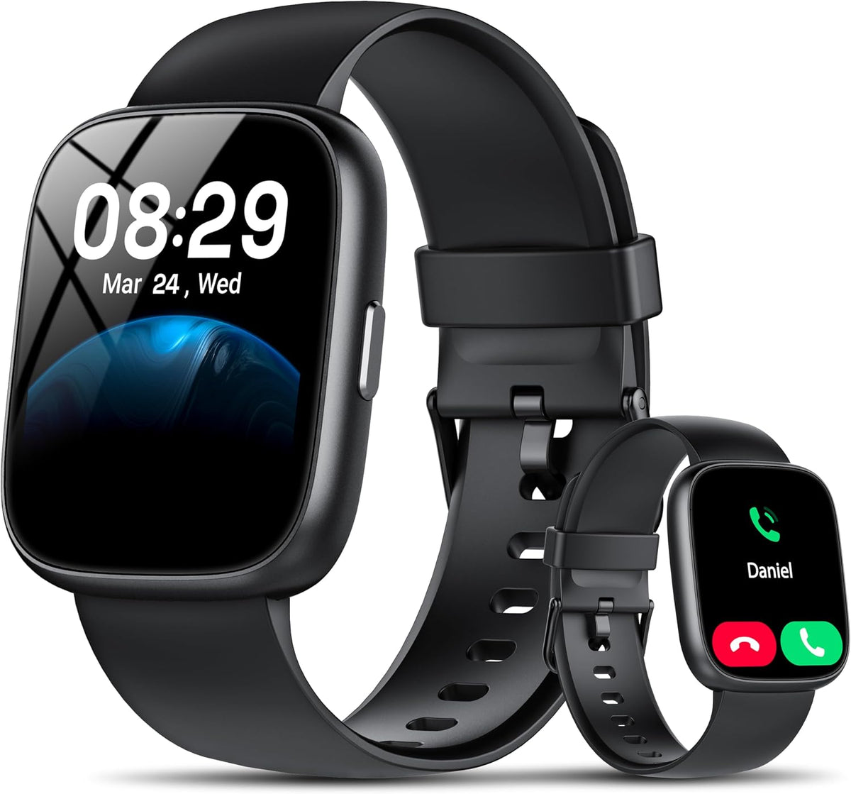 Reloj inteligente con Alexa integrado, rastreador de fitness de llamadas Bluetooth HD de 1.83 pulgadas