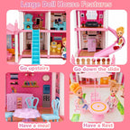 Casa de muñecas Dream para niñas de 3 a 16 años con luces, alfombrilla