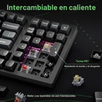 Keychron Teclado mecánico inalámbrico K4 Ultra 8K 96% con teclado numérico, 2.4 GHz/Bluetooth/cableado, 600 horas de duración de la batería ZMK Launcher, RGB intercambiable en caliente con