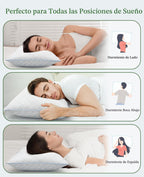 Juego de 2 almohadas tamaño Queen, almohadas refrescantes para