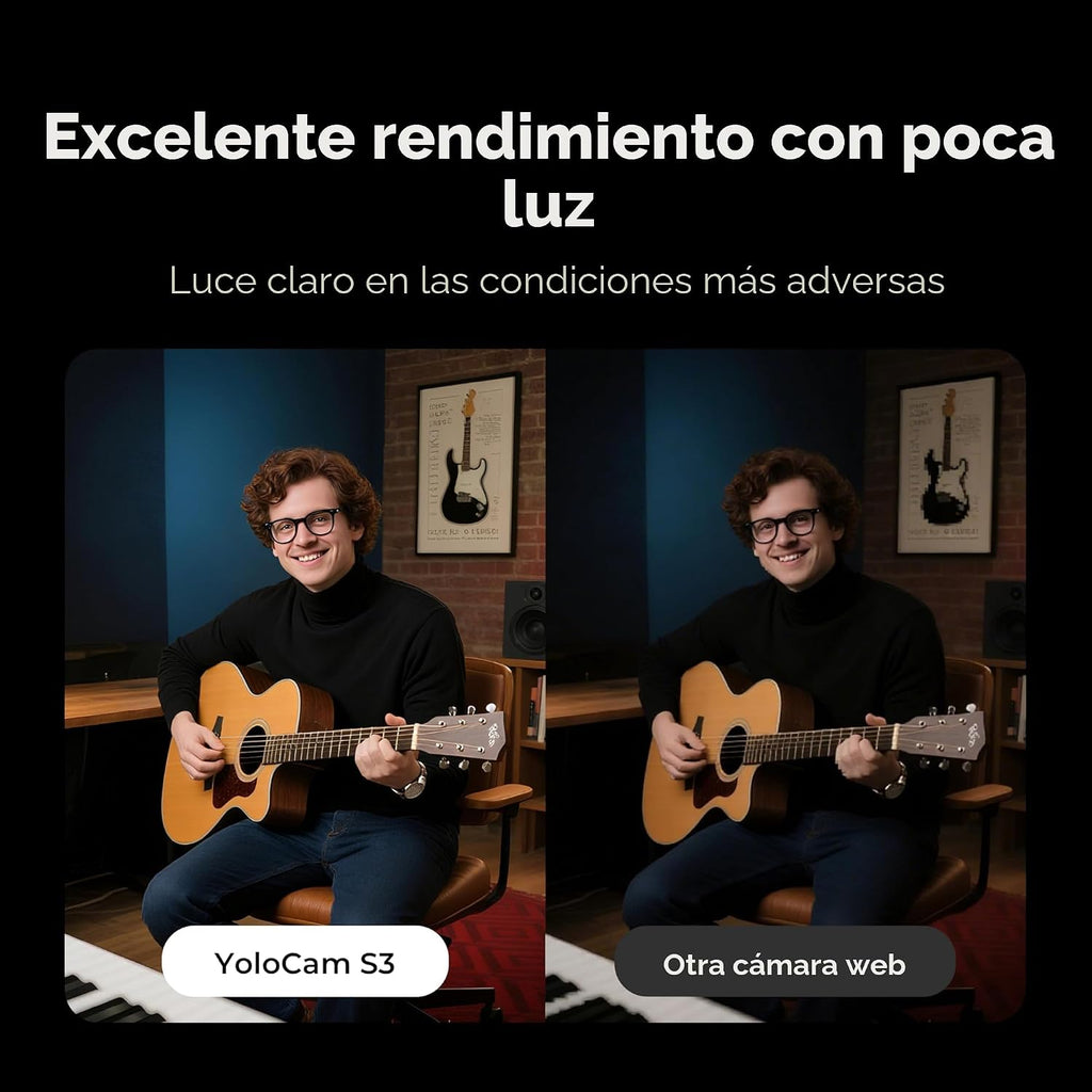 YOLOLIV YoloCam S3 Bluetooth, cámara web de transmisión 4K con sensor de 1