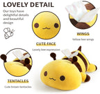 Onsoyours Lindo peluche de abeja, suave almohada de peluche de abeja melífera para niños (amarillo, 19 pulgadas)