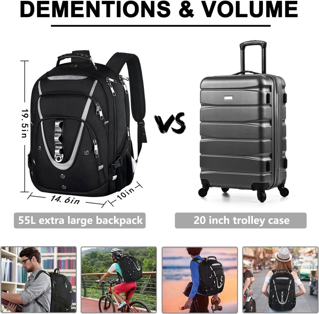 Mochila para portátil de 18.4" para hombres, mochila extra gran...