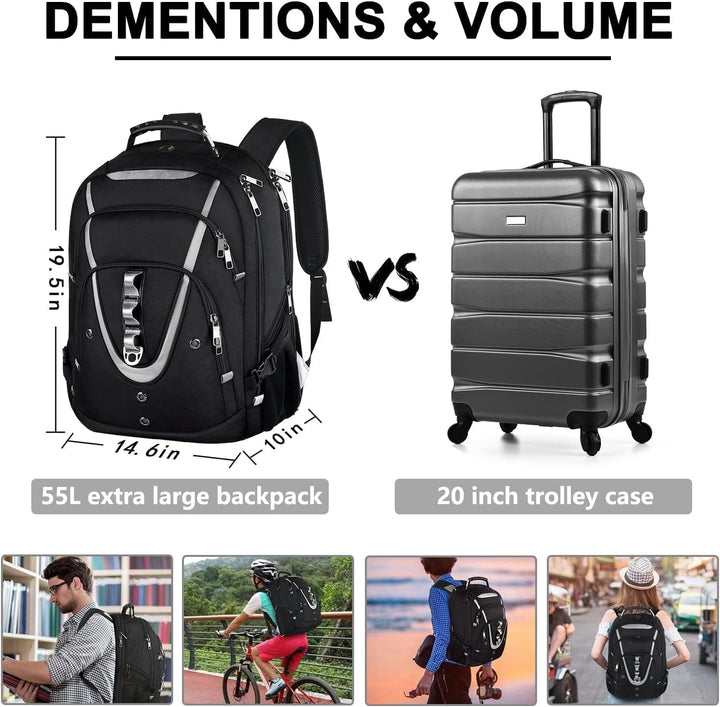 Mochila para portátil de 18.4" para hombres, mochila extra gran...