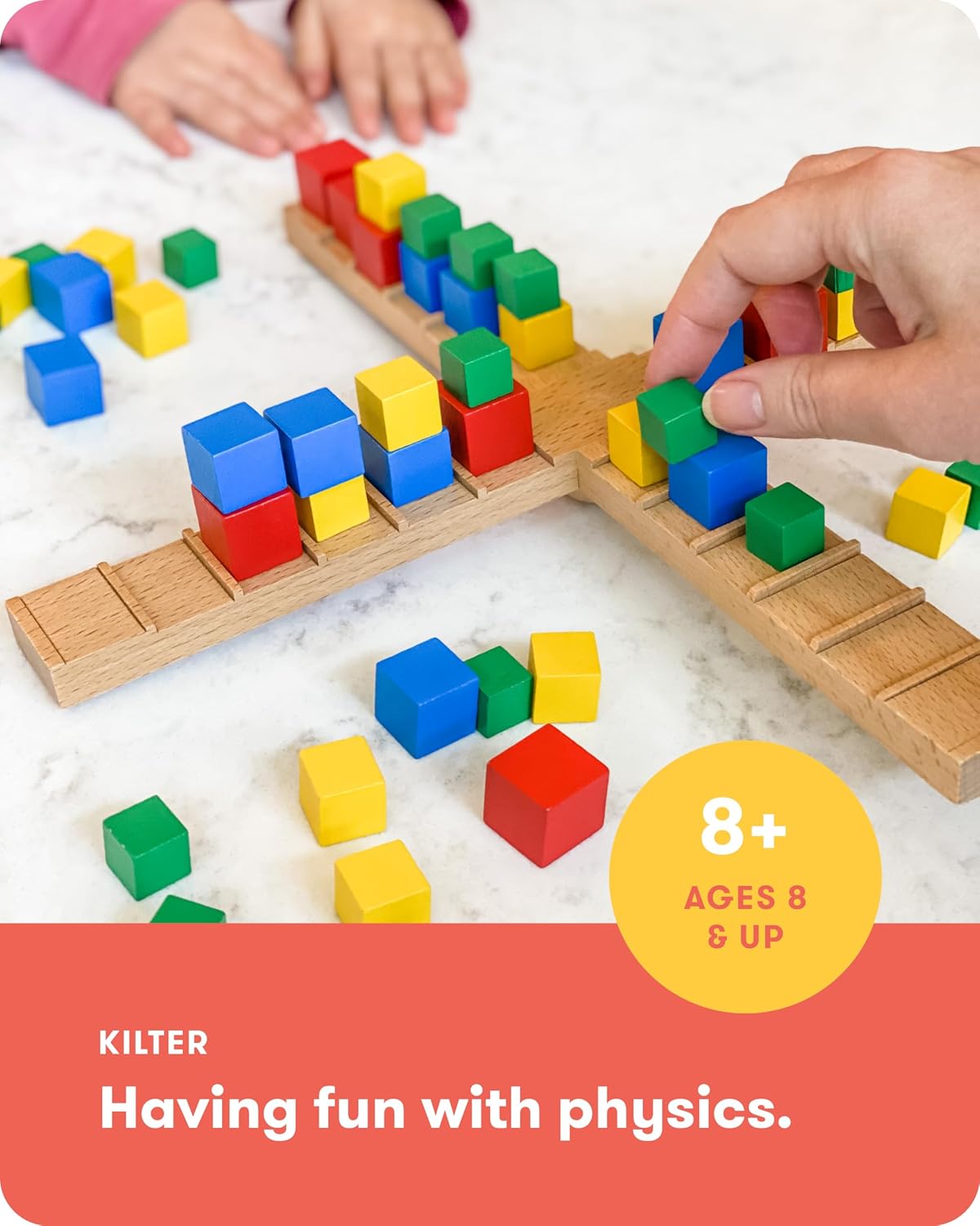 SimplyFun Kilter - El juego educativo de palancas y movimiento - Diversión familiar hilarante con una introducción a la física y predicción de resultados - Juego para niños - 2 a 4 jugadores - A partir de 8 años