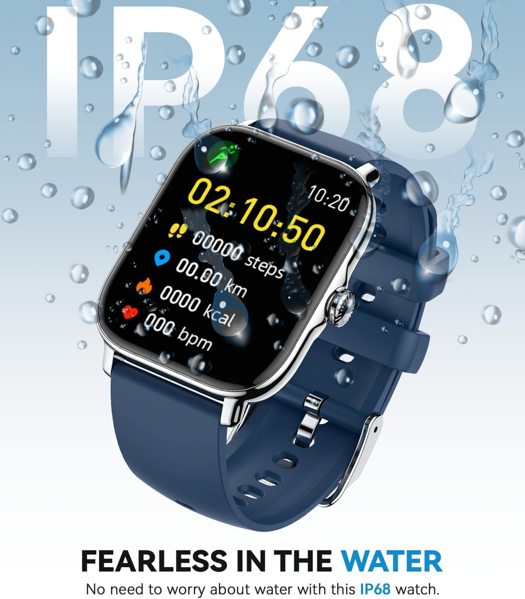 Reloj inteligente para mujeres y hombres, contador de actividad, reloj inteligente 2025 IP68 impermeable con monitor de actividad y contador de actividad, compatible con Android, iPhone, iOS, Samsung