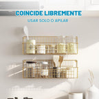 Estante para especias, paquete de 4 organizadores de condimentos montado en la pared para organización de almacenamiento de cocina, estante de metal para especias para gabinete, despensa