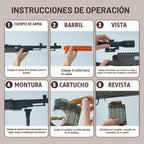 Bolt Action - Rifle de francotirador de juguete, lanzador de dardos de espuma para regalo de cumpleaños de niños, juegos de disparos, niños de caza