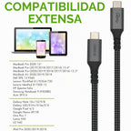 Cable USB4 extra corto de 6 pulgadas, 40 Gbps, soporta carga de 100 W (20 V, 5 A), compatible con Thunderbolt 3 y USB-C (paquete de 2)