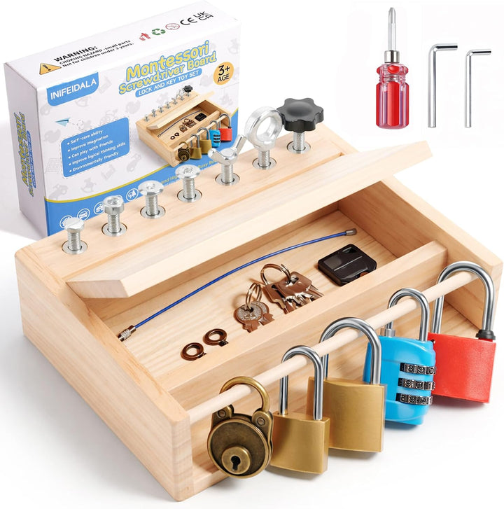 INIFEIDALA Juego de Tablero de Destornillador Montessori - Juguete...