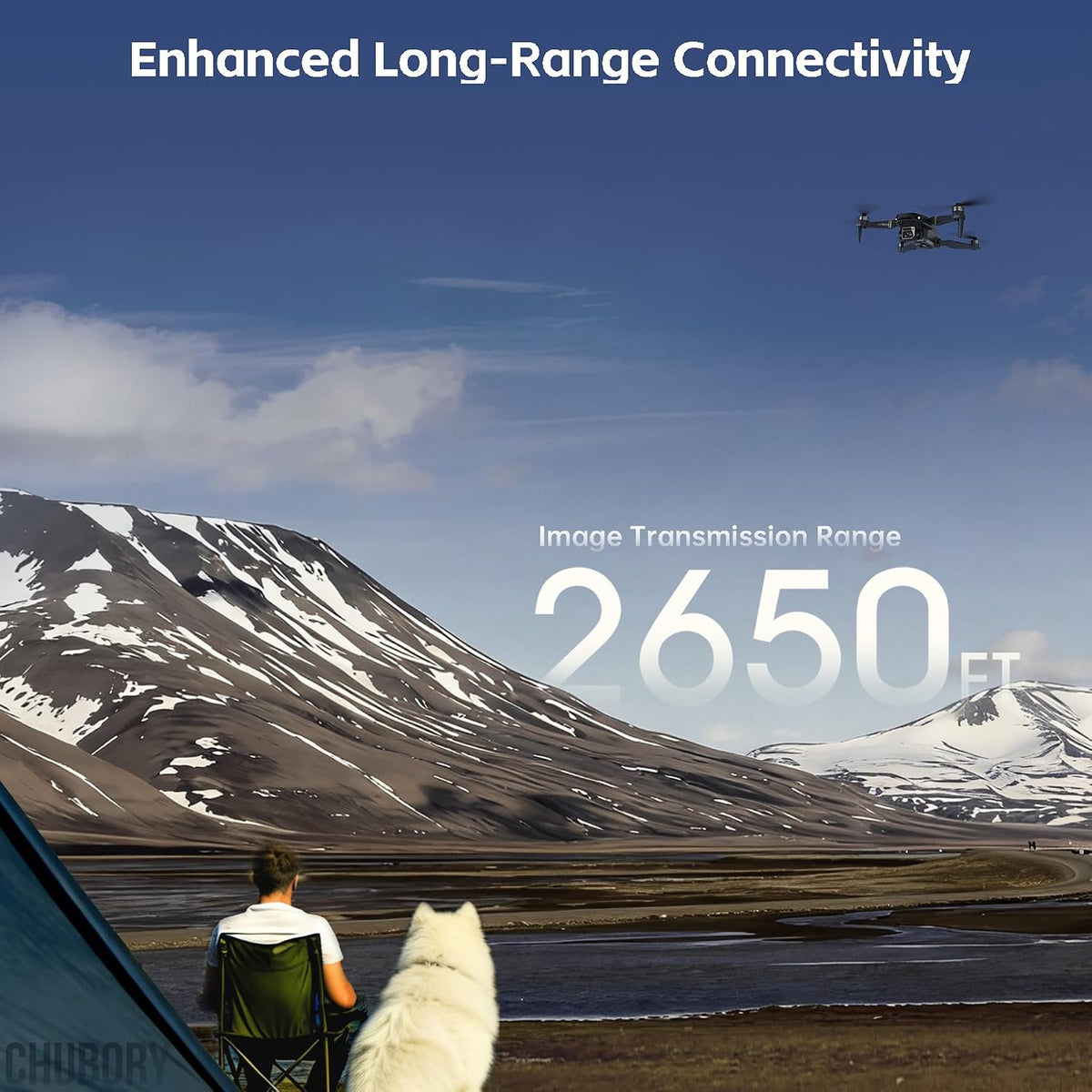 Drone 4K con cámara, tiempo de vuelo de 84 minutos, 3 baterías, cuadricóptero motor sin escobillas con rango de control de 2650 pies, vuelo automático, sígueme para principiantes