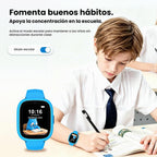 Reloj inteligente K3 para niños con rastreador GPS, reloj inteligente HD 4G de 1.7 pulgadas con videollamadas, mensajes de texto, aplicación parental, SOS, música, reloj despertador, modo