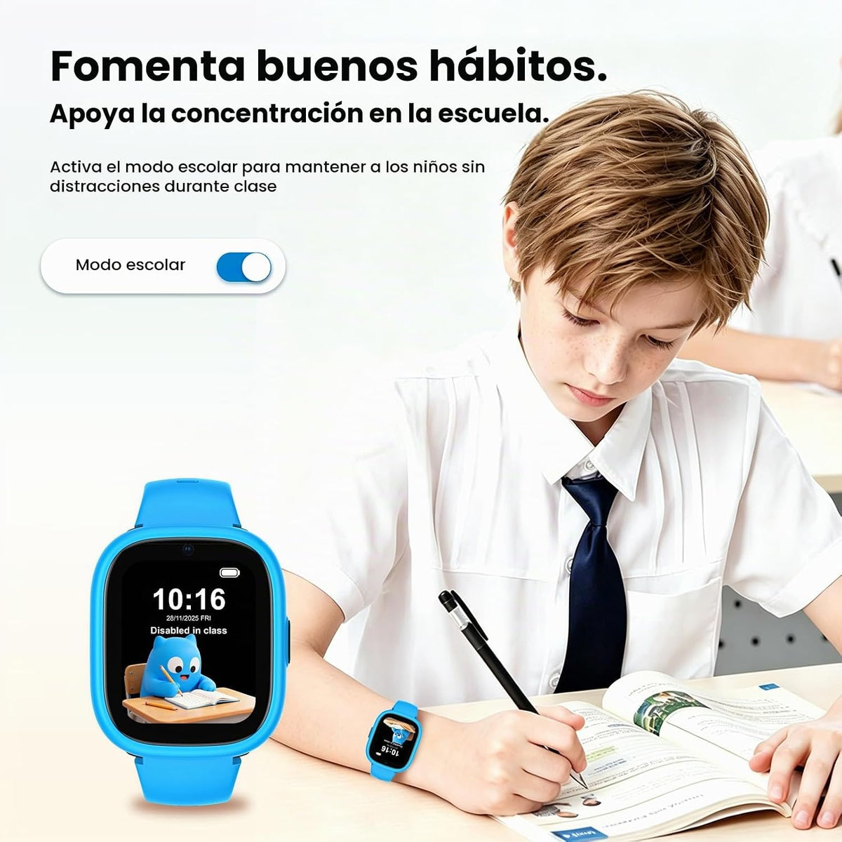 Reloj inteligente K3 para niños con rastreador GPS, reloj inteligente HD 4G de 1.7 pulgadas con videollamadas, mensajes de texto, aplicación parental, SOS, música, reloj despertador, modo