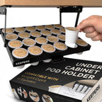 Coffee Keepers, titular para bajo mesada para organizar y conservar cápsulas (608938498274), Abajo, Negro, Paquete de 1