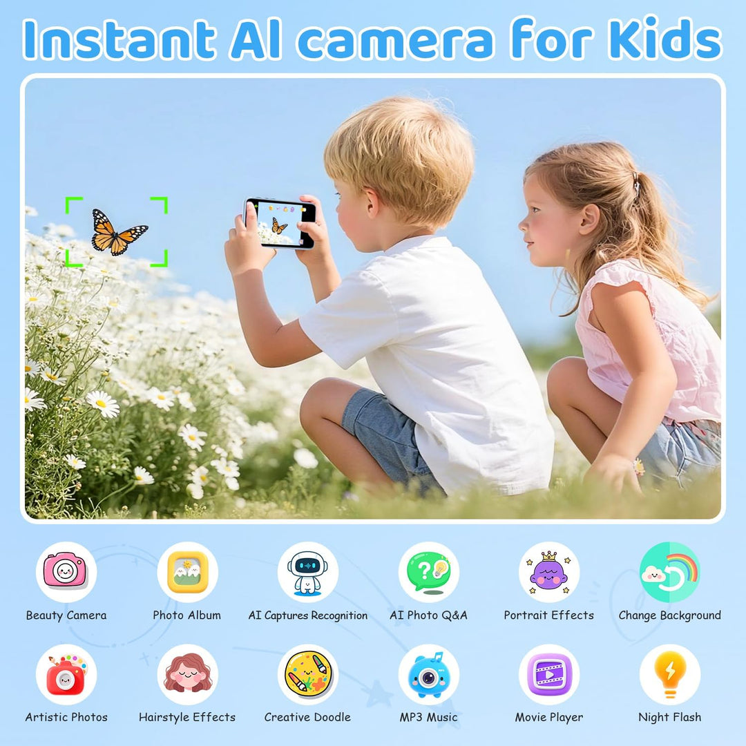 FieGsom Cámara inteligente de aprendizaje con IA para niños, cámara...