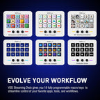 Teclado de teclas macro, controlador de transmisión de mazo de juego, teclado de accesos directos de transmisión de juego, 18 teclas programables, panel visual personalizable de IA USB