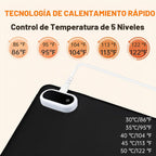 Alfombrilla de Escritorio Calefactable, 31.5 x 13 pulg. Alfombrilla Calefactable para Mouse y Escritorio, negro