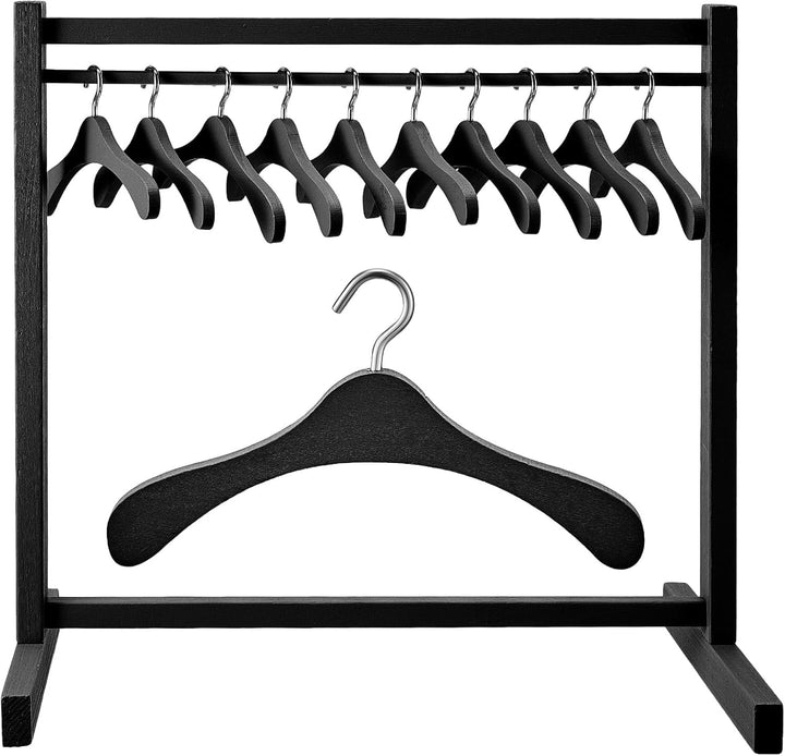Civaner Perchero de ropa de muñeca con colgador de madera para ropa...