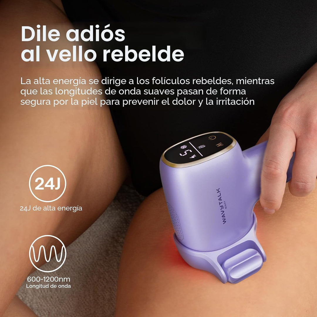 Wavytalk - Dispositivo de depilación láser IPL, desnuda con rodillo...
