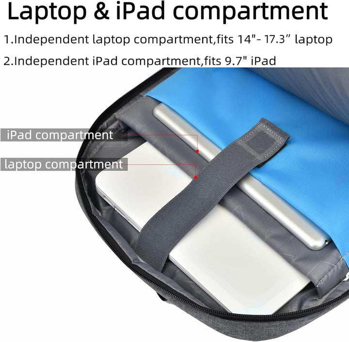 DUSLANG Mochila de viaje para laptop de 17 pulgadas, resistente al...
