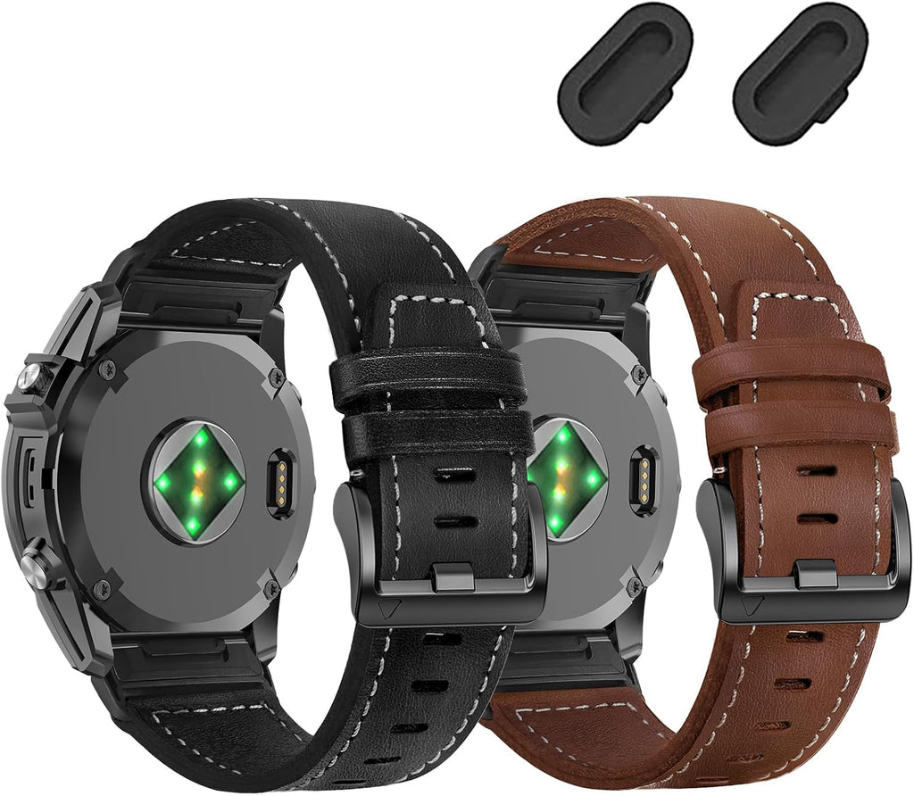 Correa de reloj de cuero Quickfit de 0.866 in para Garmin Fenix 9/8 1.850