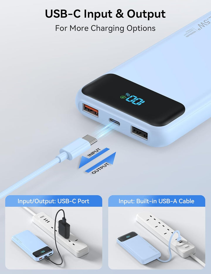 Cargador portátil, batería de carga rápida de 10000 mAh 22.5 W con...