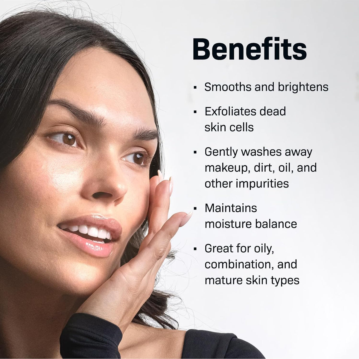 Revision Skincare Brightening Facial Wash, limpiador facial exfolia...