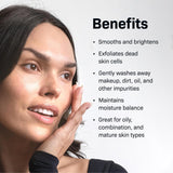 Revision Skincare Brightening Facial Wash, limpiador facial exfolia...