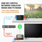 SIWIQU Estación de acoplamiento para TV para Nintendo Switch/Switch OLED, estación de acoplamiento portátil para TV de reemplazo con adaptador HDMI 4K/ Puerto Type C / Puerto USB para Nintendo Switch oficial (para Switch/OLED)