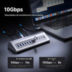 Gitfos, hub USB 3.2, alimentado